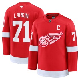 Män Ishockey Detroit Red Wings tröja Fanatics Premium Dylan Larkin 2024-25 Röd Hemma